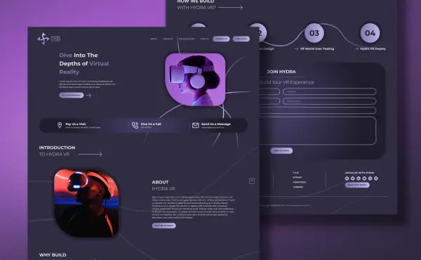 Desarrollé este sitio web siguiendo un diseño proporcionado por Zine, incluyendo efectos que crean una experiencia de realidad virtual.